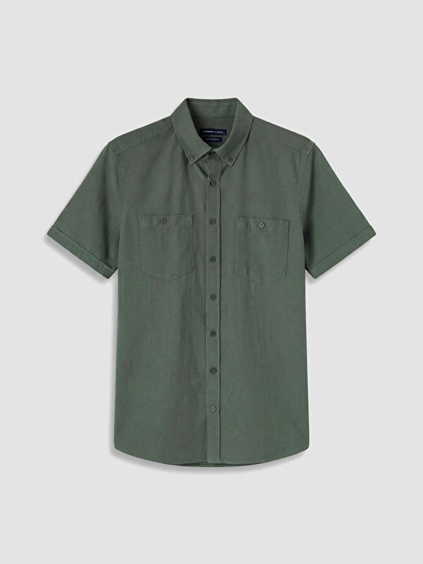 LCWAIKIKI Classic Regular Fit Armürlü Erkek Gömlek