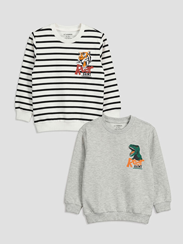 LCW Kids Boys' Printed Sweatshirt 2 Pack