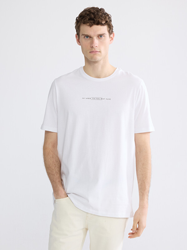 LCWAIKIKI Classic Crew Neck Printed Jersey Men's T-Shirt