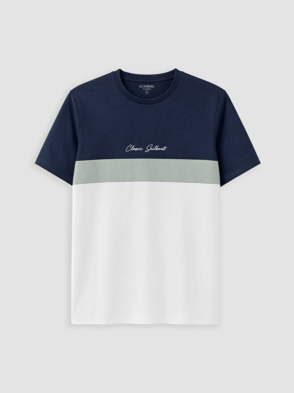 LCWAIKIKI Classic Crew Neck Color Block Jersey Men's T-shirt