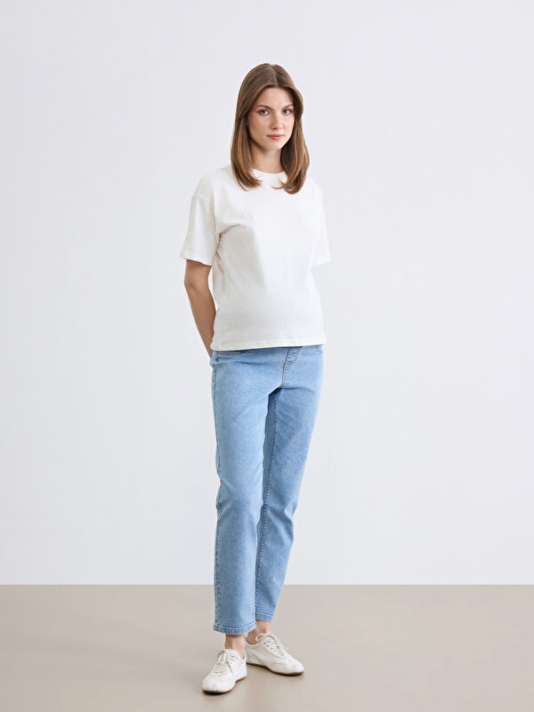 LCWAIKIKI Maternity Belly Panel Mom Fit Maternity Jeans
