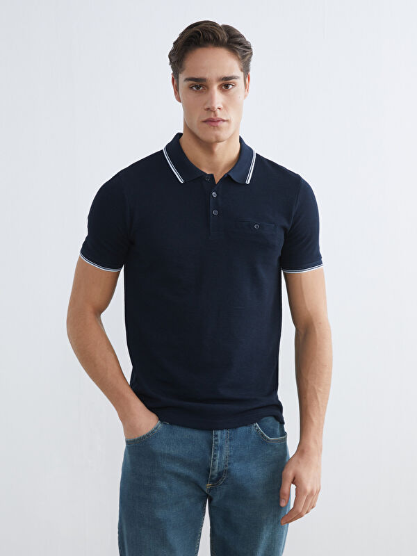 LCWAIKIKI Classic Polo Yaka Erkek Dokulu Tişört