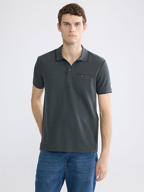 LCWAIKIKI Classic Polo Yaka Erkek Dokulu Tişört