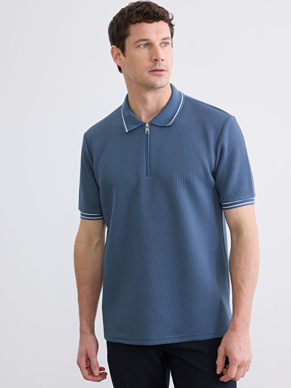 LCWAIKIKI Classic Çizgili Polo Yaka Erkek Tişört