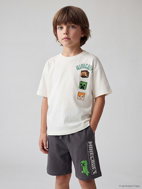 LCW Kids Minecraft štampana majica za dečake