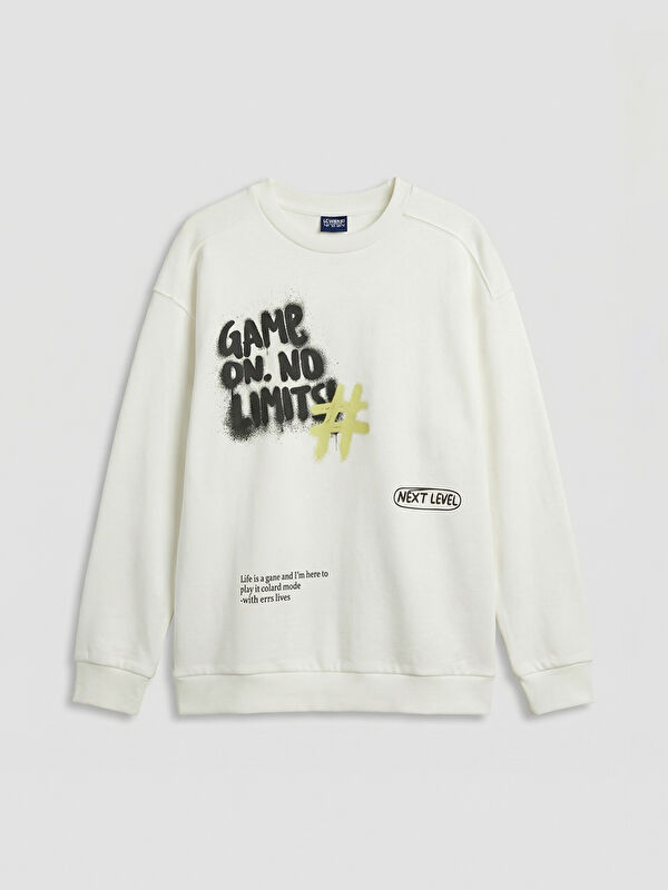 LCW Kids Baskılı Erkek Çocuk Sweatshirt