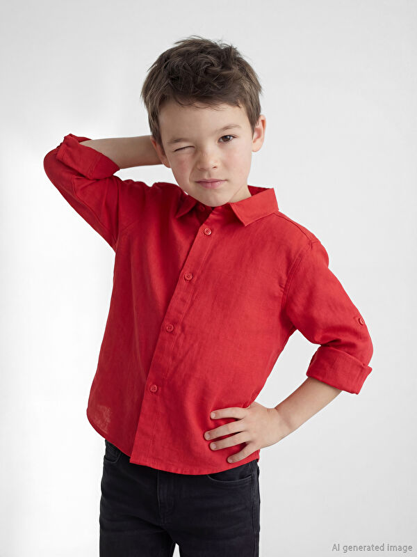 LCW Kids Basic Erkek Çocuk Gömlek