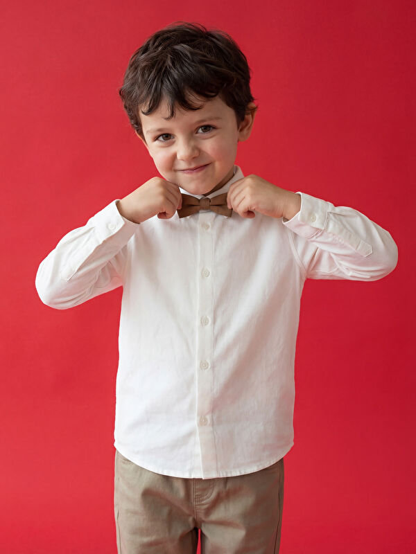 LCW Kids Erkek Çocuk Gabardin Gömlek ve Papyon