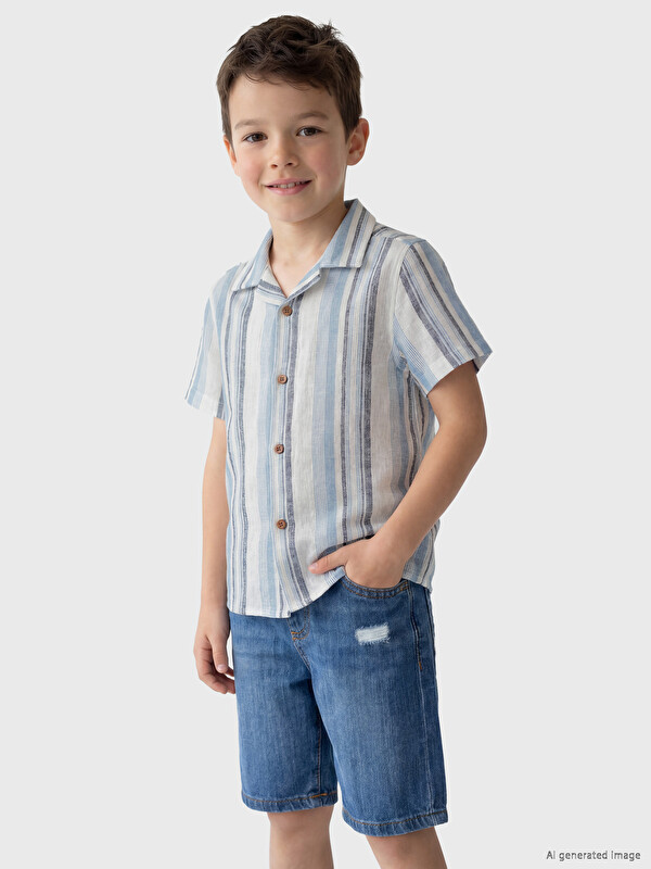 LCW Kids ზოლიანი ბიჭის პერანგი