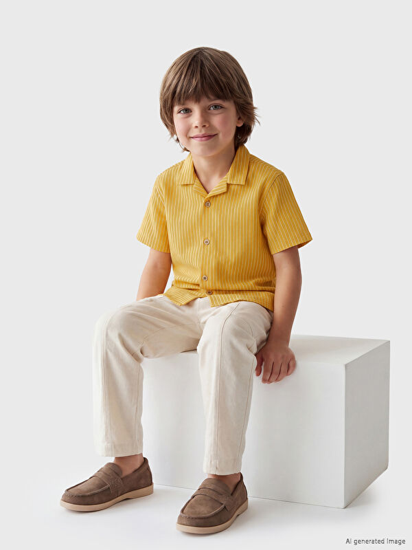 LCW Kids Ұлдарға арналған жолақты жейде мен шалбар