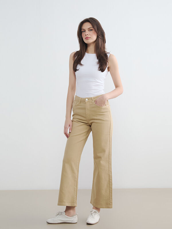 LCW Jeans سروال جينز واسع الساق للنساء