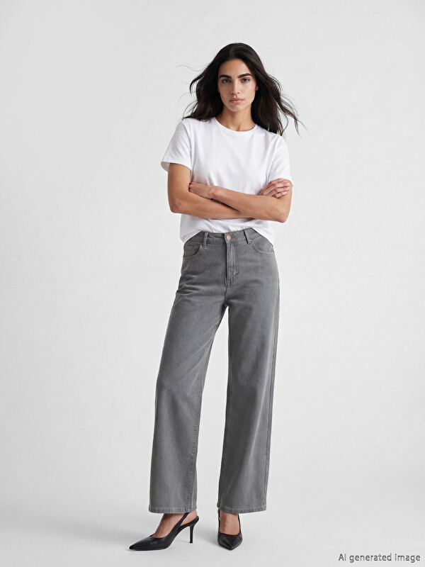 LCW Jeans Jean Femme Coupe Ample Baggy