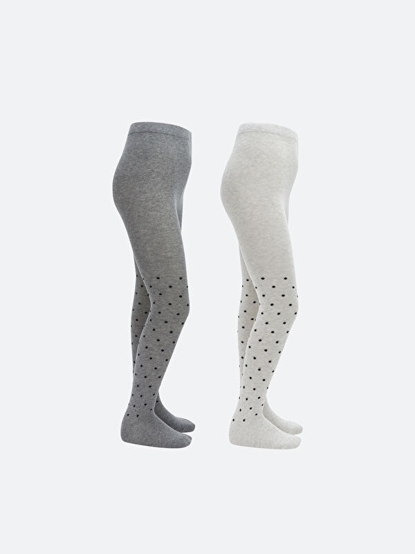 LCW Kids Polka Dot Girls' Tights 2 Pack