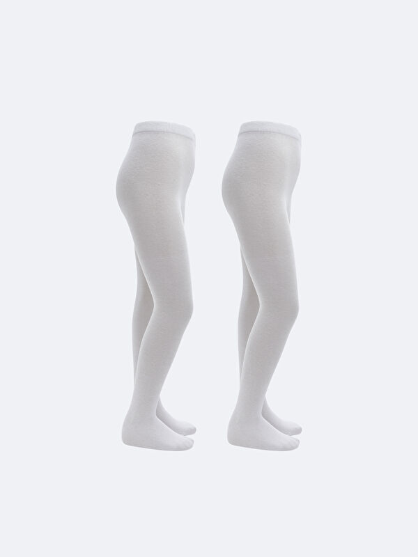 LCW Kids Basic Kız Çocuk Külotlu Çorap 2'li