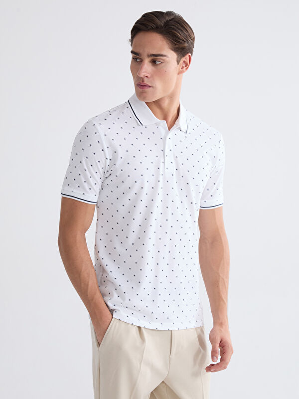 LCWAIKIKI Classic Desenli Standart Fit Erkek Polo Yaka Tişört