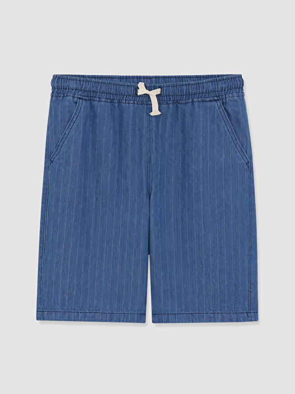 LCW Kids Beli Lastikli Erkek Çocuk Jean Şort