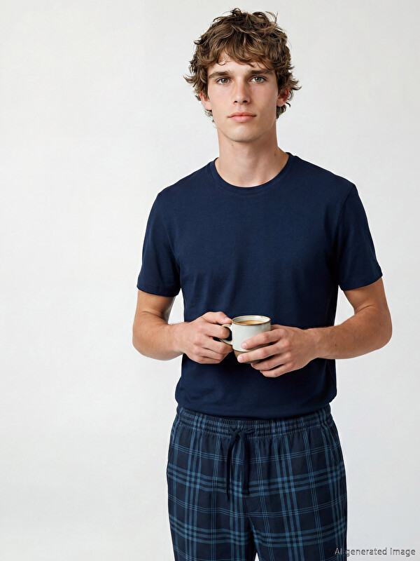 LC WAIKIKI Man Navy Pyjama Top