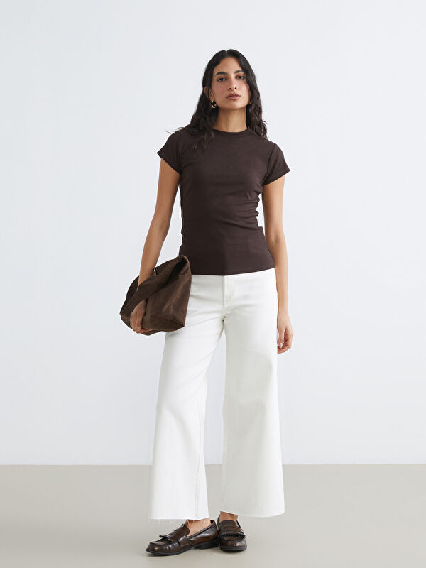 LCW Modest әйелдерге арналған кең балақ джинсы шалбар
