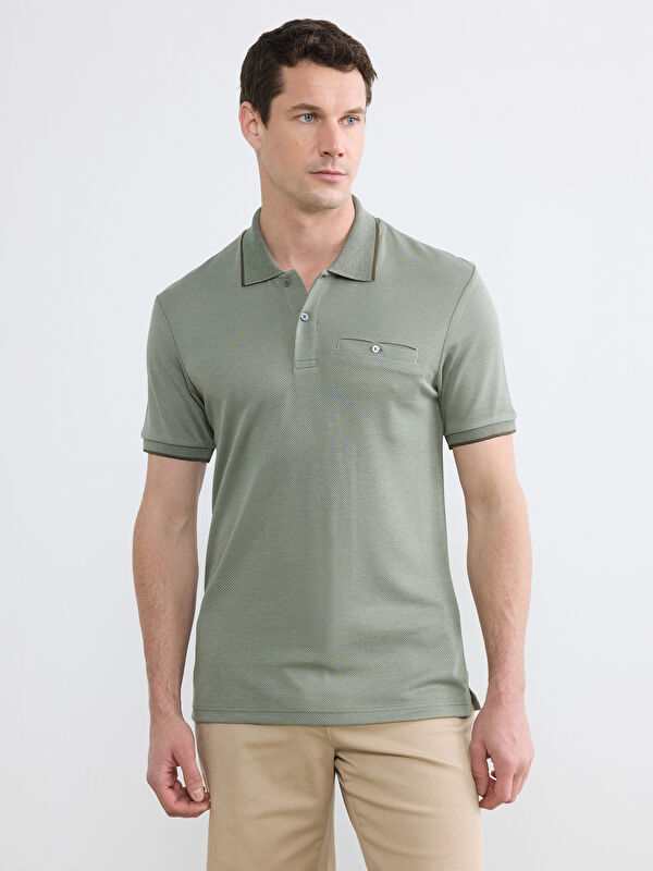 LCWAIKIKI Classic Polo Yaka Erkek Dokulu Tişört