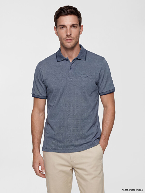 LCWAIKIKI Classic Polo Yaka Erkek Dokulu Tişört