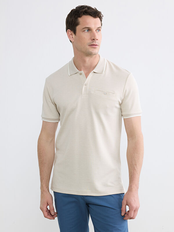 LCWAIKIKI Classic Polo Yaka Erkek Dokulu Tişört