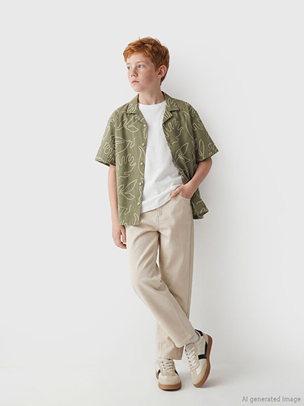 LCW Kids Regular Fit Erkek Çocuk Gabardin Pantolon