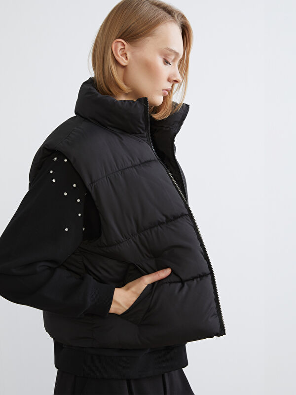 LCW Vision Funnel Neck Women's Puffer Gilet