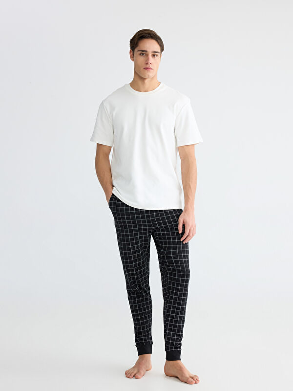 LC WAIKIKI Standart Kalıp Ekose Desenli Erkek Pijama Alt