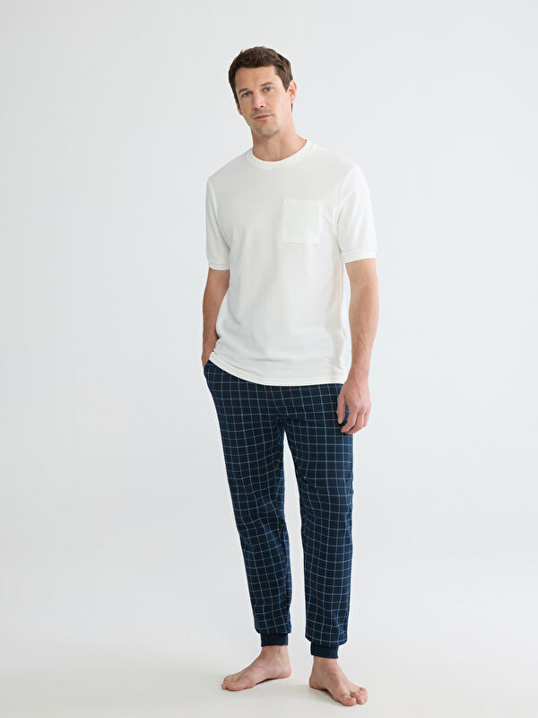 LC WAIKIKI Standart Kalıp Ekose Desenli Erkek Pijama Alt