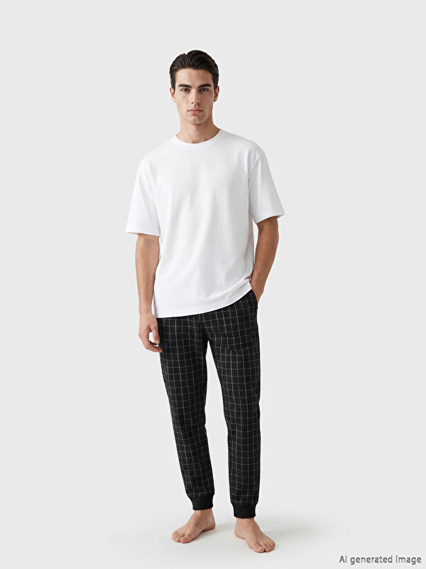 LC WAIKIKI Standard Fit Plaid Patterned Men's Pyjamas Bottoms