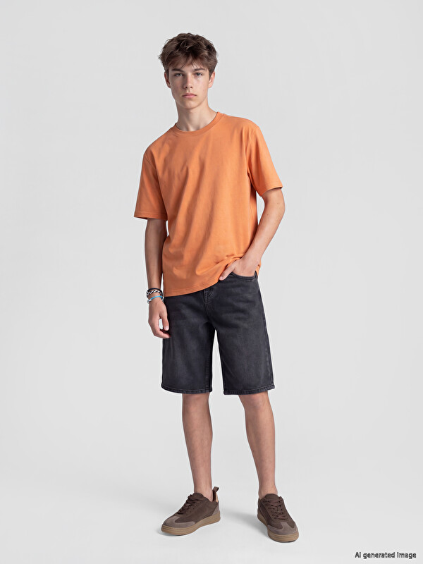 LCW Kids Crew Neck Short Sleeve Boys' T-Shirt