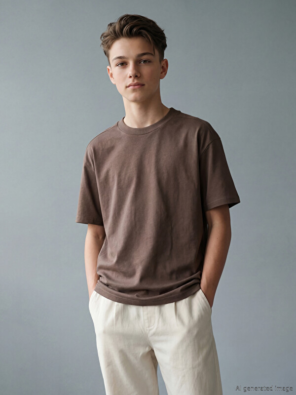 LCW Kids Crew Neck Short Sleeve Boys' T-Shirt