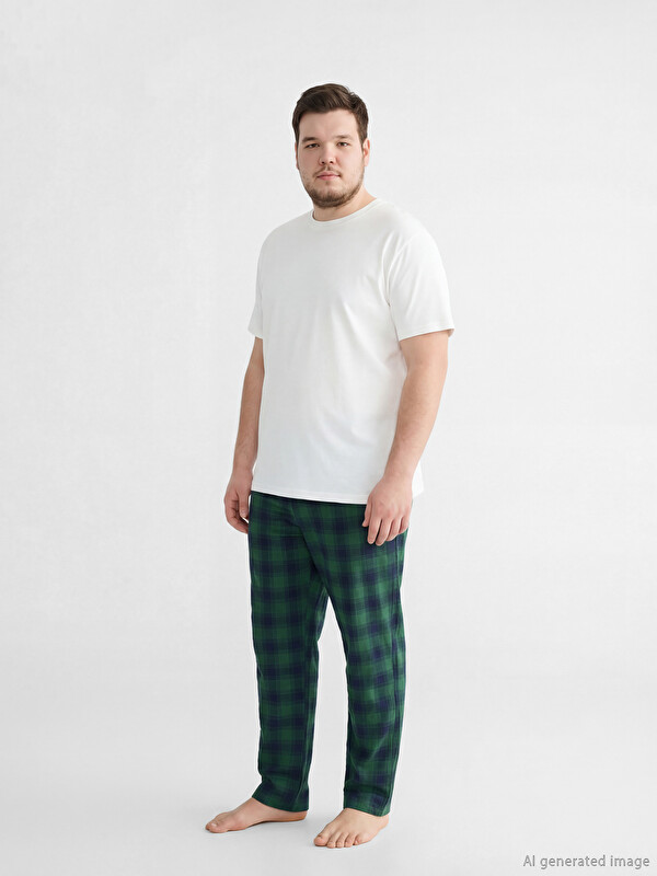 LC WAIKIKI Standart Kalıp Ekose Erkek Pijama Alt