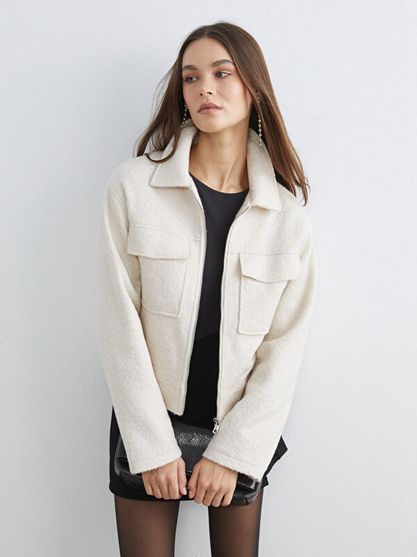 LCW Vision Women's coatigan with Shirt Collar