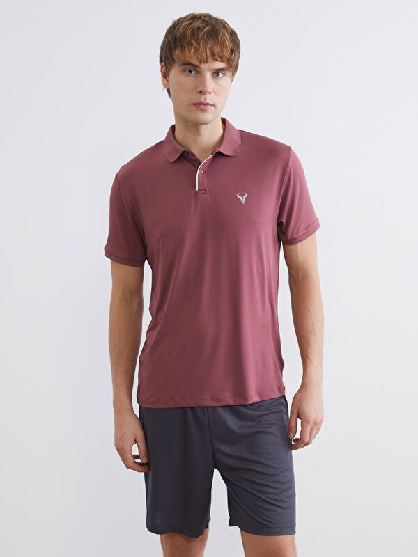 XSIDE ACTIVE Polo Yaka Nakışlı Erkek Spor Tişört