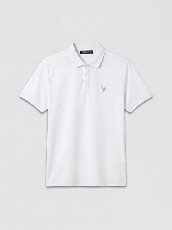 XSIDE ACTIVE Polo Yaka Nakışlı Erkek Spor Tişört