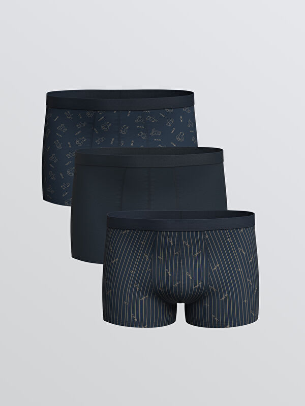 LC WAIKIKI Standart Kalıp Pamuklu Esnek Erkek Boxer 3'li