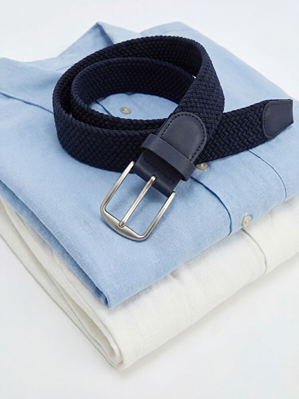 LCW ACCESSORIES Braided Patterned Men's Belt
