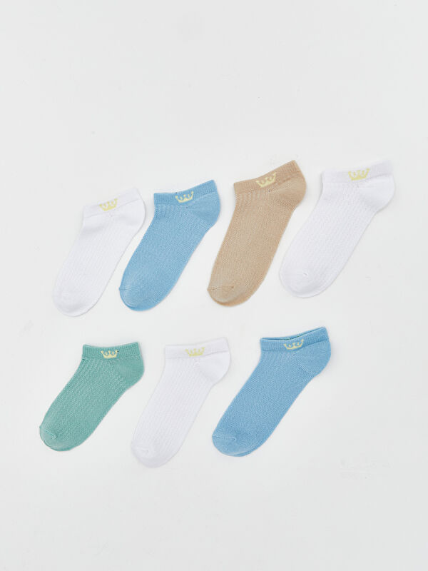 LCW Kids Patterned Boys' Trainer Socks 7 Pack
