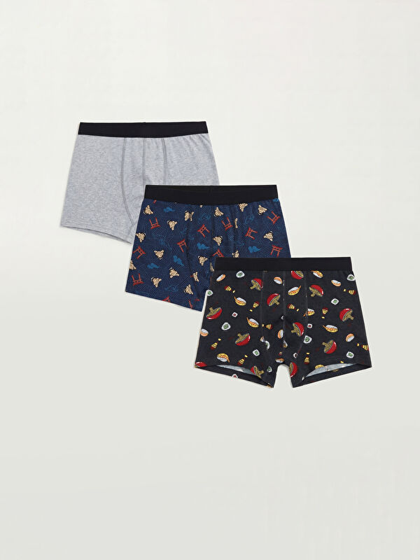 LC WAIKIKI Standart Kalıp Pamuklu Esnek Erkek Boxer 3'lü