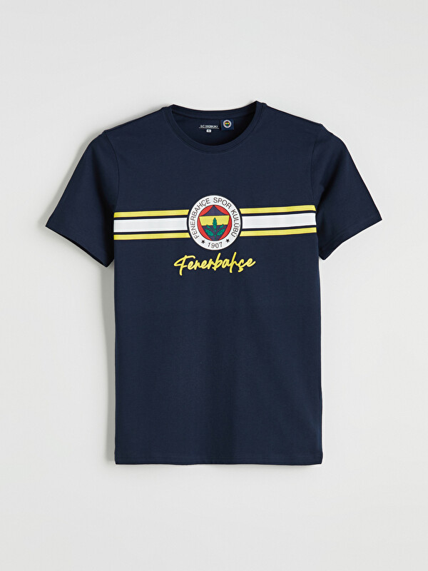 LC WAIKIKI Bisiklet Yaka Fenerbahçe Baskılı Erkek Pijama Üst