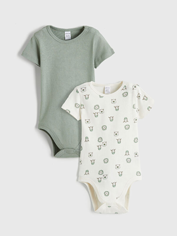 LCW baby Baskılı Erkek Bebek Çıtçıtlı Body 2'li