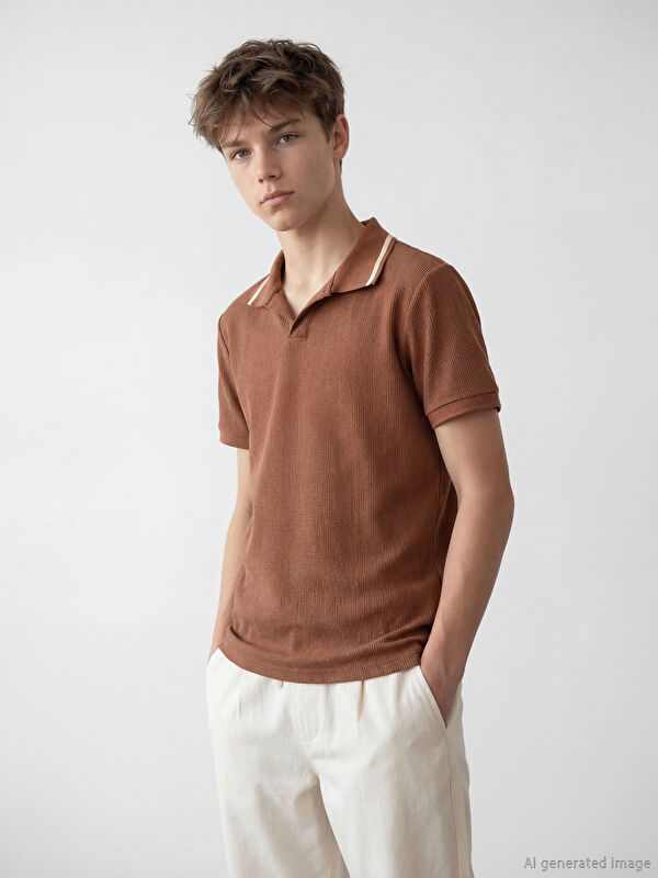 LCW Kids Polo Yaka Erkek Çocuk Tişört