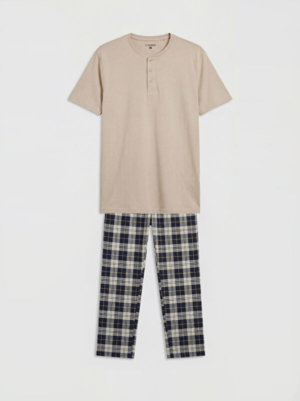 LC WAIKIKI Standart Kalıp Ekose Erkek Pijama Takım