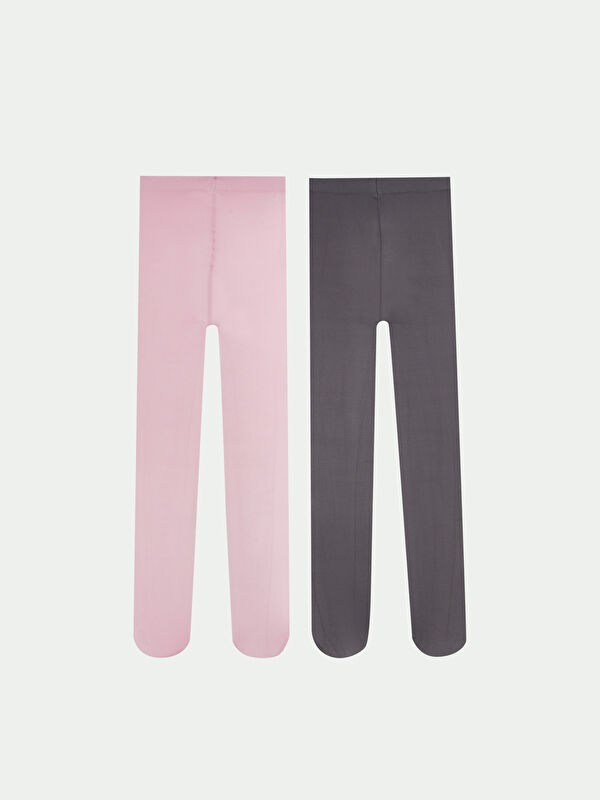 LCW Kids Girls' Fine Tights, Set of Two