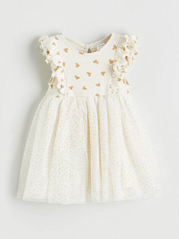 LCW baby Baby Girl Ruffled Tulle Dress