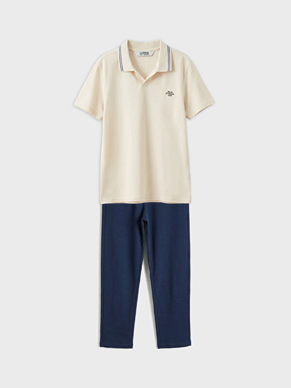 LCW Kids Boys' Polo Neck T-Shirt and Trousers