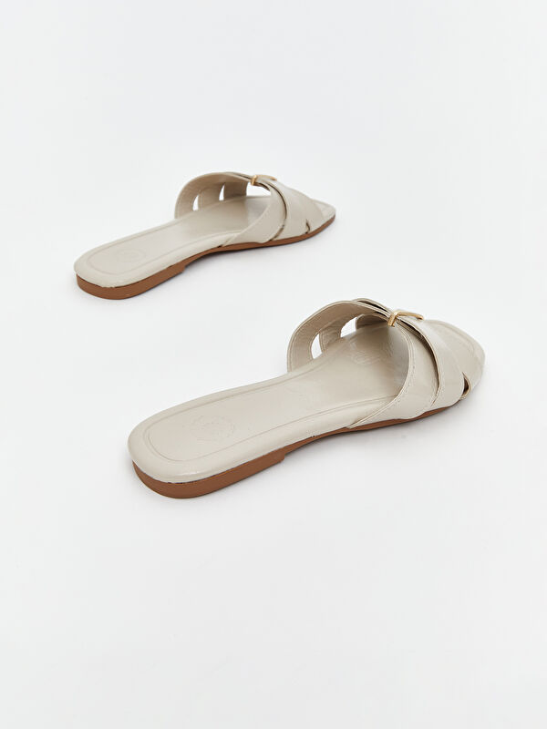 Lcw Steps Kahverengi Lcw Steps Deri Görünümlü Kadın Terlik