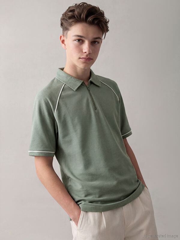 LCW Kids Polo Yaka Erkek Çocuk Pike Tişört