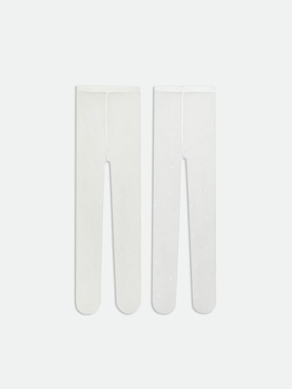 LCW baby Basic Baby Girls' Thin Tights 2 Pack